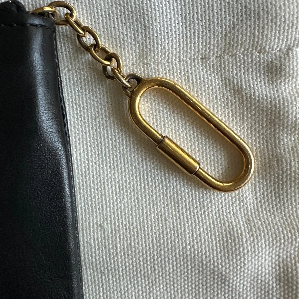 CÉLINE SLG Key Coin Card Pouch Black Leather/Gold Hardware - Anniversary Edition - Picture 2 of 8